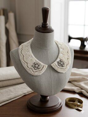 Fashion Vintage Style Faux Pearls Crystal Collar Necklace